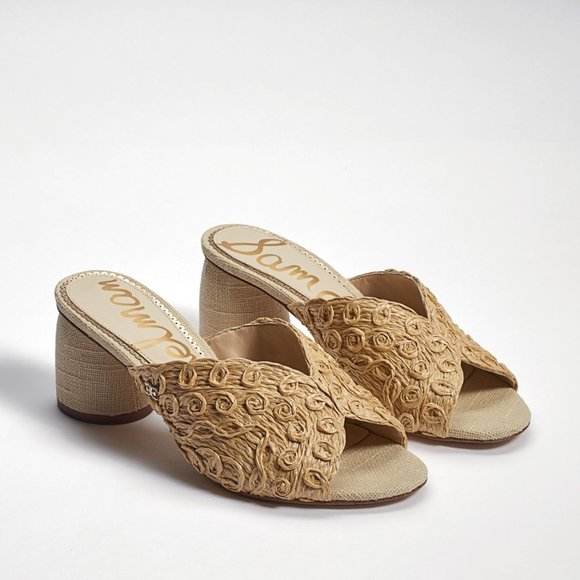 Sam Edelman Shoes - Sam Edelman Sareen Rafia Heeled Slides 7